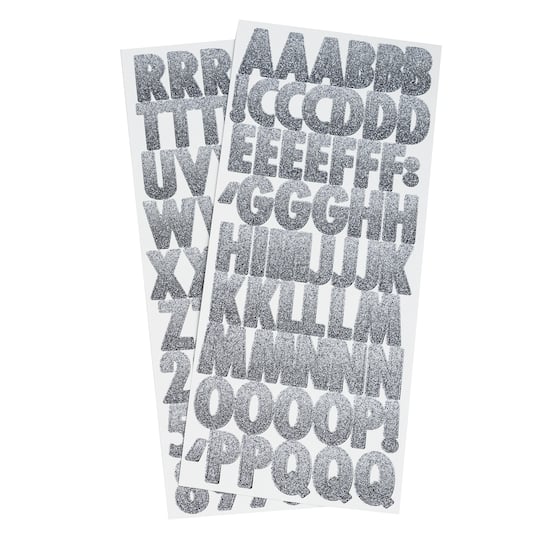 Neutral Ombre Glitter Alphabet Stickers by Recollections™